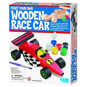 کیت آموزشی 4ام مدل ماشین مسابقه چوبی کد 04577 4M Paint Your Own Wooden Race Car 04577 Educational Kit