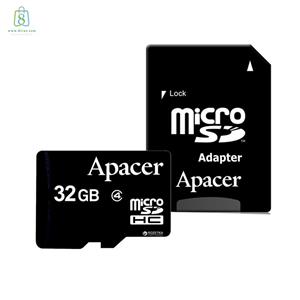 کارت حافظه میکرو اس دی اپیسر 32GB کلاس 10 با آداپتور Apacer microSDHC 32GB Class 10 With Adapter