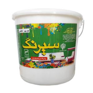 رنگ نیم پلاستیک سیرنگ مدل لیبل سبز حجم 12 کیلو گرم sirang plastical color 