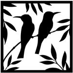 استیکر دیواری ژیوار مدل Couple birds