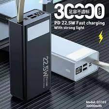 پاوربانک 30000میلی آمپر kin vale q3103  22.5w