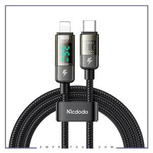 کابل شارژ تایپ‌سی به لایتنینگ قطع کن دار 1.2متر مک دودو Mcdodo Type-C to Lightning Auto Power Off CA-3600