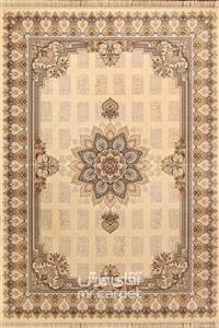 فرش ماشینی کلاسیک طرح DM029-C کرم 1200 شانه پلی استر-اکرلیک آپادانا