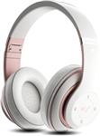 Bluetooth Headphones Over Ear 40 Hours Playtime Foldable Wireless with 6EQ Modes Built-in Mic Headset and Wired Hi-Fi Stereo FM/SD/TF for Mobile/PC/TV (Pink) ارسال 10 الی 15 روز کاری 