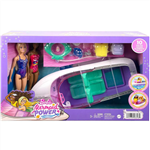 عروسک باربی Malibu Mermaid Power Fast Boat Dress Up Doll and 2 متل آمریکا