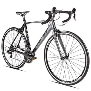 دوچرخه جاده پلوتن SPARTAN 700C | دوچرخه جاده ای فریم آلیاژی | چرخه وزن سبک | دوچرخه جاده تناسب اندام | اندازه  کوچک (52 سانتی متر)، متوسط ​​(54 سانتی متر) سایه سیاه و قرمز گدازه  ارسال 15 الی 20 روز کاری