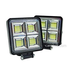 چراغ پرژکتور 64 ال ای دی مربع آفرودی 4 اینچ بسته 2 عددی