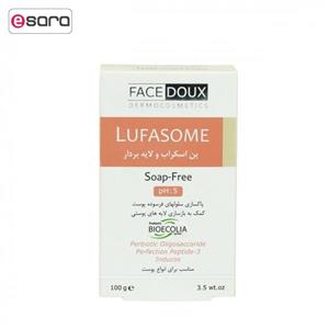 پن لوفازوم فیس دوکس شوینده اسکراب و لایه بردار مناسب برای انواع پوست 100گرم Face Duxe Lufasome Scrub Syndet Bar 100g 