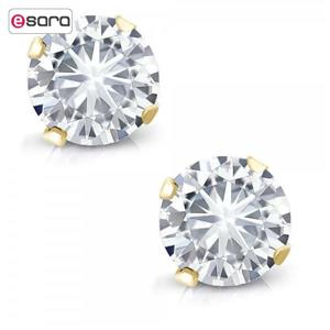 گوشواره میخی طرح تک نگین مدل 245 سایز 3