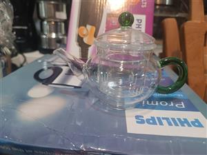 قوری زعفران دسته رنگی