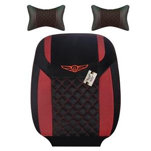 حراج روکش صندلی مناسب تیبا دو و کوییک مخمل پشت چرم مشکی خرجکار زرشکی و پشت گردنی