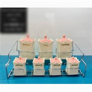 پا سماوری 7 پارچه کینگ درب صورتی