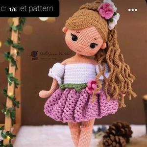 عروسک دخترانه بافتنی لنا