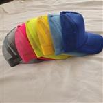 کلاه کپ اسپورت در رنگ های مختلف لبه دار خنک و توری در رنگ های آبی نفتی و آسمانی زرد لیمویی،فسفری،گلبهی و طوسی