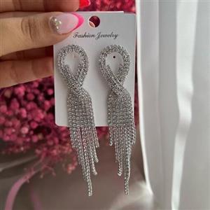 گوشواره پیچ نگین کریستال