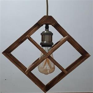 چراغ اویز چوبی