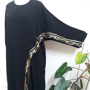 مانتو عبایی با طراحی مزونیجنس کرپ آستین کیمونو