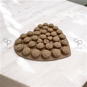 قالب سیلیکونی قلب گل پاپیونی 