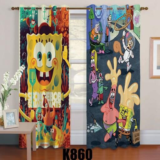 رو تختی یک نفره سه بعدی طرح باب اسفنجی و پاتریک