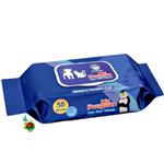 دستمال مرطوب پاکتی مستر پنگوئن مخصوص سگ و گربه Mr panguin pet wet wipes بسته ۵۰ عددی
