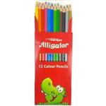 مداد رنگی جعبه مقوایی 12 رنگ مارک alligator