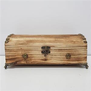 صندوقچه چوبی جاقاشق پای فلزی رنگ سندبلاست ( مستقیم از تولید کننده)