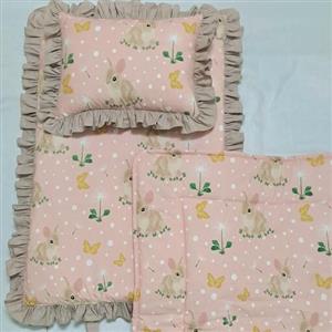 تشک مسافرتی نوزادی با بالشت پتو  پارچه ترک روکش زیپ دار