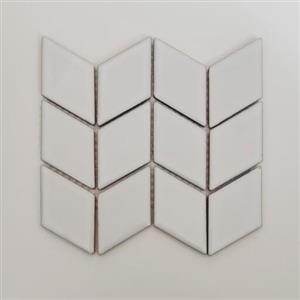 کاشی سفید لوزی بسته 12 عددی