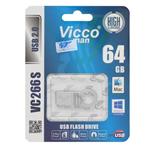 فلش ویکو من 64gig نقره ای ( مادام العمر رایانه نوین سگال) vc266 s usb2.0 vicco man flash memory