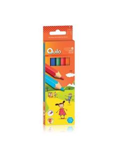 مداد رنگی 6 رنگ کوییلو طرح جامبو کد 634011 Pencil Quilo 6 Colors Jumbo