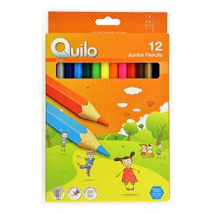 مداد رنگی 12 رنگ کوییلو طرح جامبو کد 634012 Pencil Quilo 12 Colors Jumbo