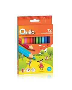 مداد رنگی 12 رنگ کوییلو طرح جامبو کد 634012 Pencil Quilo 12 Colors Jumbo