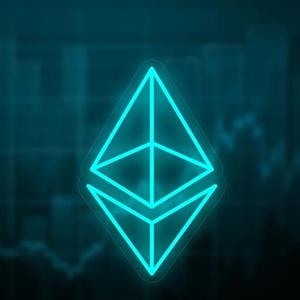 تابلو نئون طرح ارز دیجیتال اتریوم Ethereum سایز 35 سانت  با 3 سال ضمانت