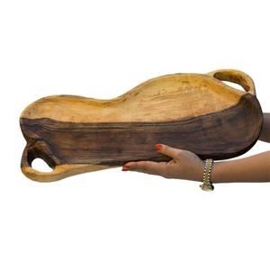 سینی چوبی روستیک دسته دار سایز بزرگ