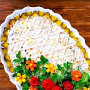سالاد الویه  یک کیلو،پس کرایه