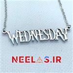 گردنبند استیل اسم ونزدی آدامز Wednesday