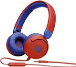JBL Jr 310 Kids Wired On-Ear Headphones Safe Sound (lt85dB) Built-In Mic Sof Padded Headband Comfortable Ear Cushion Compact and Foldable Design Single-Side Flat Cable - Red JBLJR310RED - ارسال 10 الی 15 روز کاری