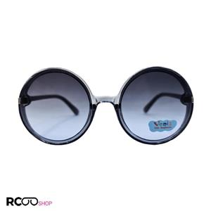 عینک آفتابی بچه گانه با فریم گرد، شاین دار و خاکستری رنگ مدل 3088