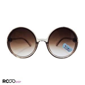 عینک آفتابی بچگانه با فریم گرد، شاین دار و عسلی و لنز قهوه ای مدل 3088