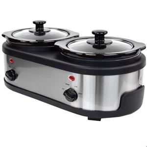 آرام پز 1/5*2 لیتری سینتروکس آلمان Syntrox Germany 2 *1/5 Liter Edelstahl Slow Cooker mit Herdplatten