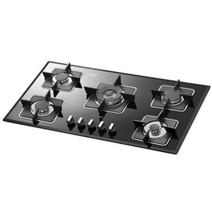 گازپنج شعله شیشه ای استیل البرز مدل G5910- مشکی