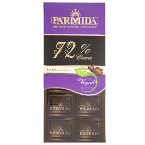 شکلات تابلت تلخ پارمیدا 72 درصد 80 گرمی Parmida Percent Dark Chocolate 80gr 