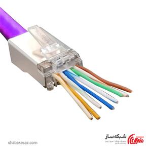 سوکت شبکه میان گذر رپیتون Rapiton RP-MP2-6FP پک 100 عددی Rj45 Cat6 FTP