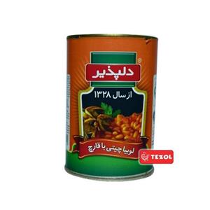 کنسرو لوبیا چیتی با قارچ 420 گرم دلپذیر Delpazir Chick Peas and Mushroom Canned 420gr