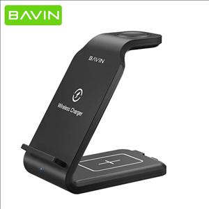 شارژر 3کاره وایرلس باوین مدل BAVIN PC055 Wireless charger 3-IN 1