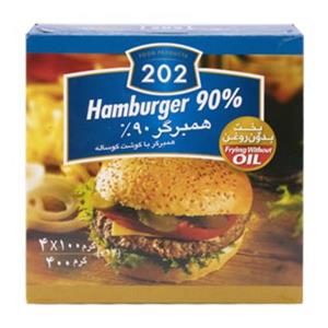 همبرگر کلاسیک 90% گوشت 400 گرمی 202 202 Beef 90 Percent Hamburger 400 gr