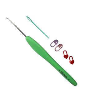 قلاب بافتنی مدل ZHL-1.75 کد 1.75 به همراه سنجاق نشانه گذار بافتنی و سوزن دوخت کاموا مجموعه 6 عددی