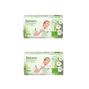 پوشک ببم سبز Bebem Green سایز 1 بسته 40 عددی