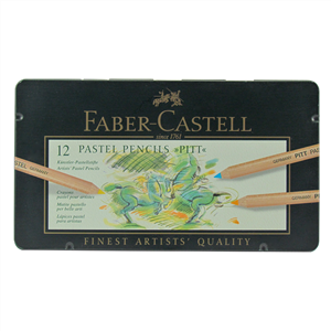 مداد رنگی پاستلی 12 رنگ فابر کاستل مدل پیت پاستل کد 112112 Faber-Castell Finest Artist Pitts Pastel 12 Colors Pencils