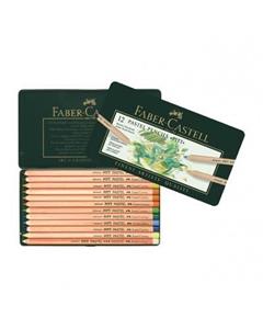 مداد رنگی پاستلی 12 رنگ فابر کاستل مدل پیت پاستل کد 112112 Faber-Castell Finest Artist Pitts Pastel 12 Colors Pencils